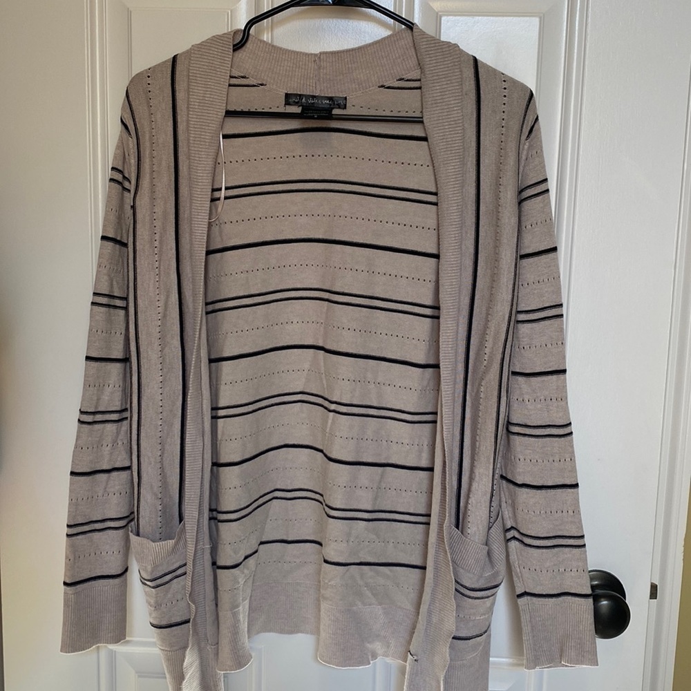 Black and Tan open front cardigan